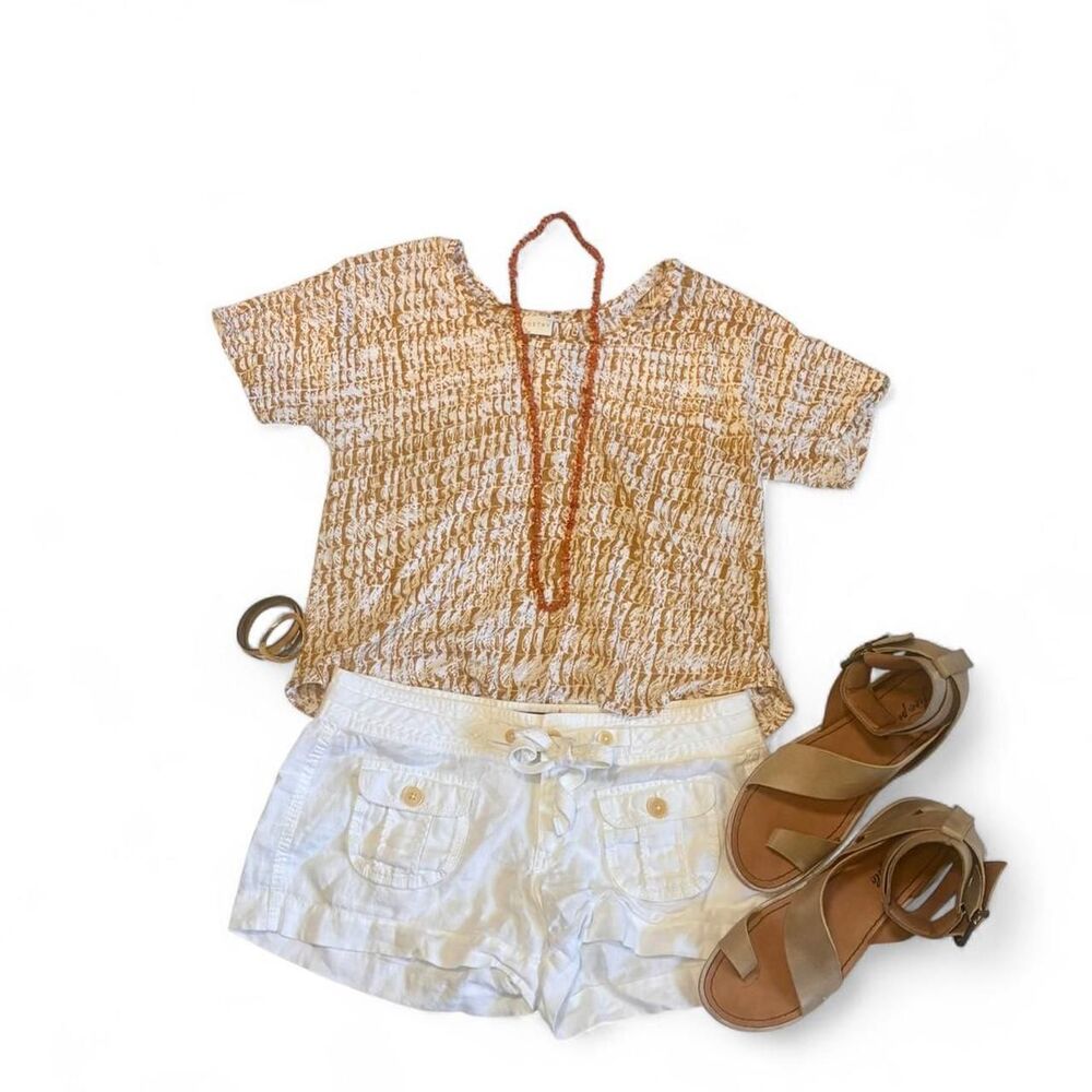 Poetry Women's Tan and Cream T-shirt